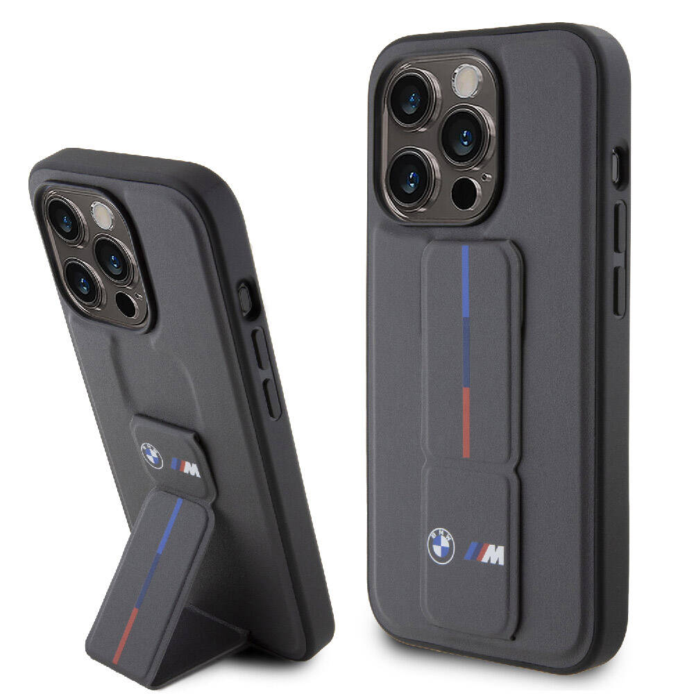 BMW iPhone 15 Pro Orjinal Lisanslı M Şerit ve Logolu Standlı Telefon Kılıfı - 1 BMW iPhone 15 Pro Orjinal Lisanslı M Şerit ve Logolu Standlı Telefon Kılıfı - 1